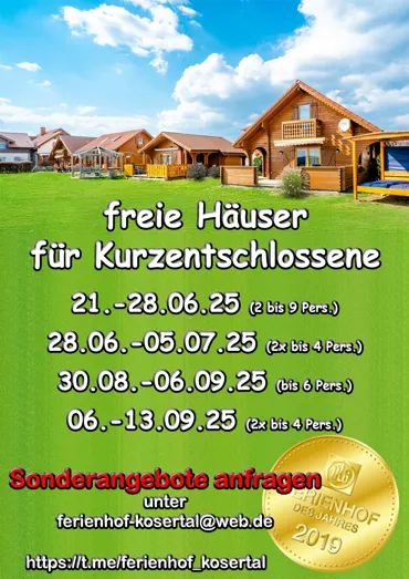 Termine für freie Kapazitäten von Juni bis September