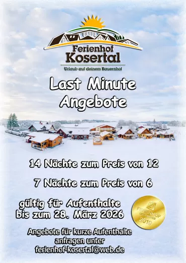 bis zum 28. März 14 Nächte zum Preis von 12 und 7 Nächte zum Preis von 6